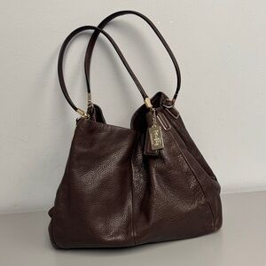 Coach Dark Brown Leather Shoulder Bag